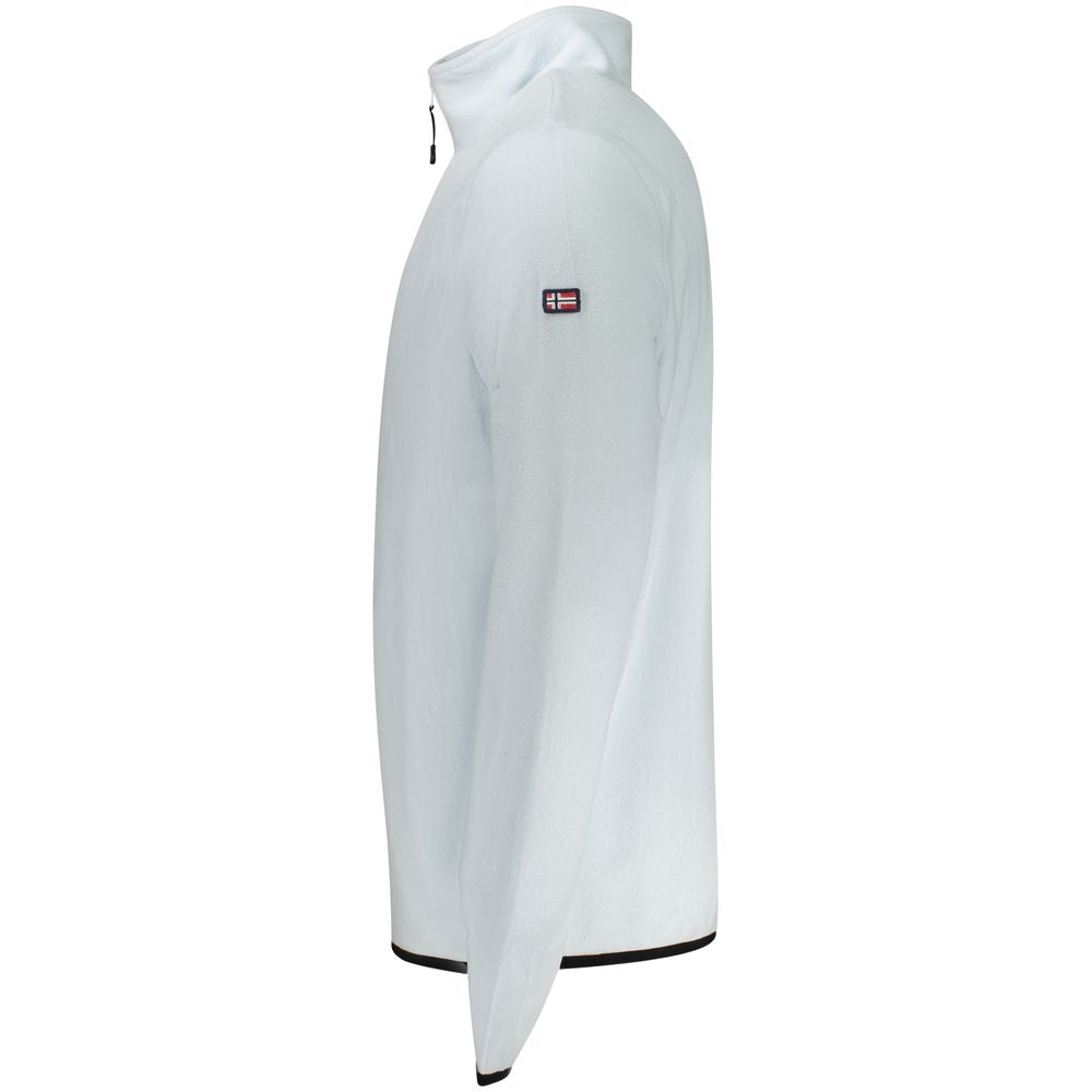 Blue Polyester Men Sweatshirt