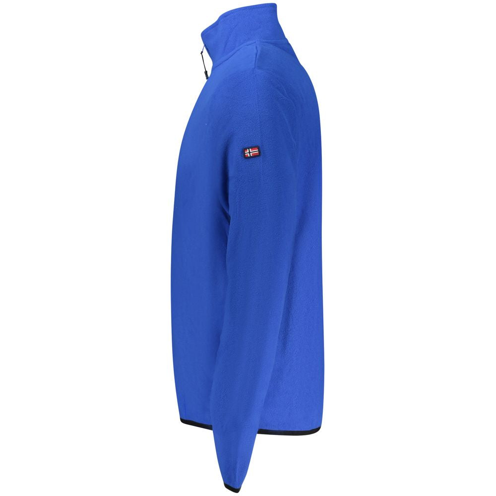 Blue Polyester Men's Sweatshirt