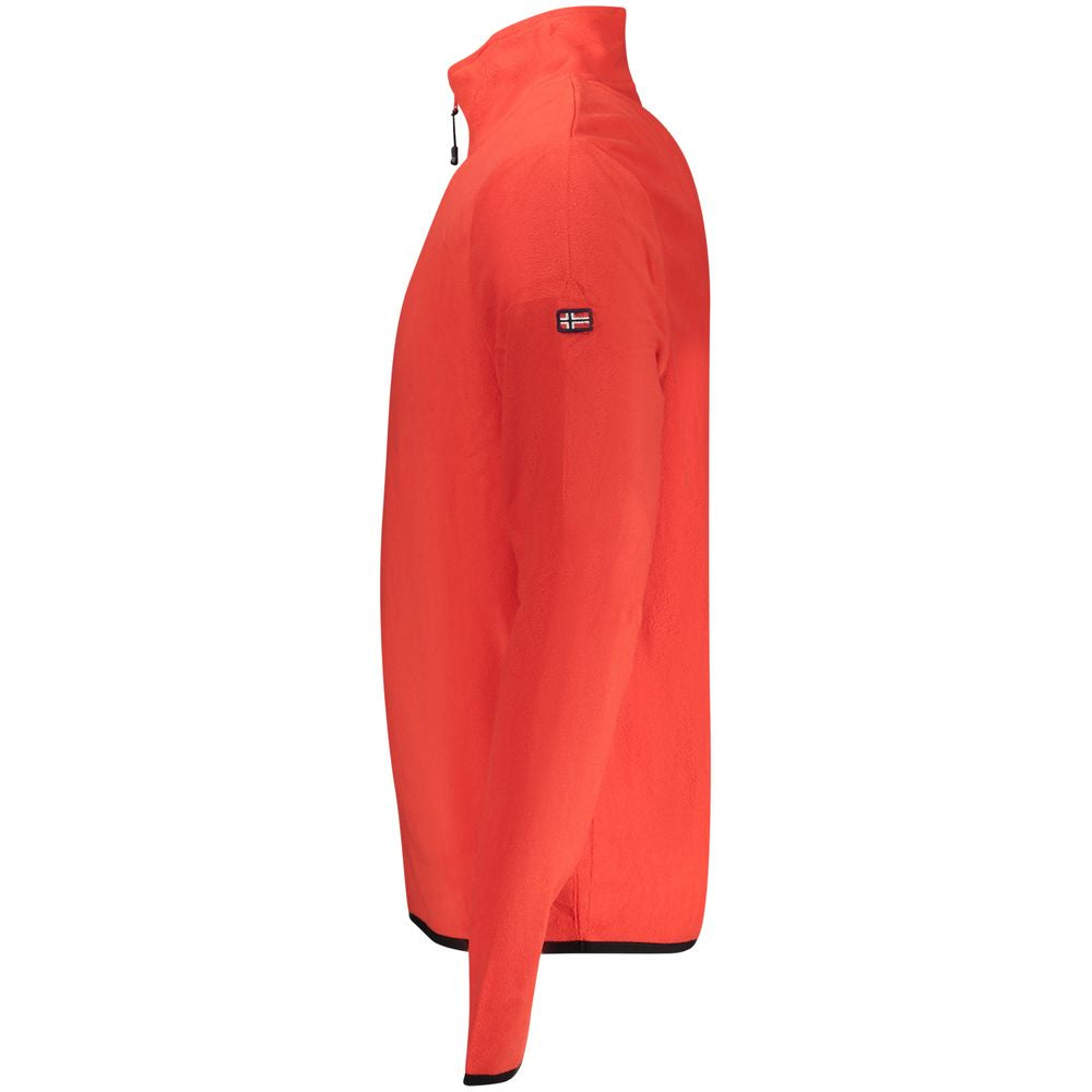 Red Polyester Men's Sweatshirt