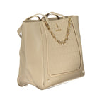 Beige PVC Women Handbag