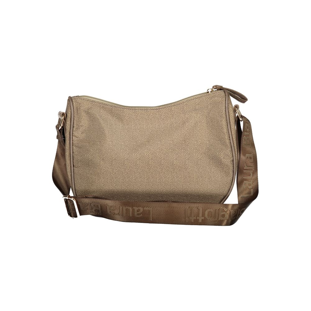 Beige Polyester Women's Shoulder Bag