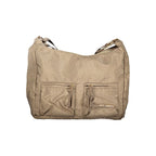 Beige Polyester Women Handbag