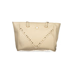 Beige PVC Women Handbag