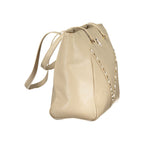 Beige PVC Women Handbag