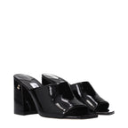 Black Leather Platform Sandals