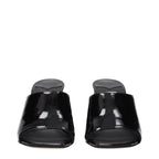 Black Leather Platform Sandals