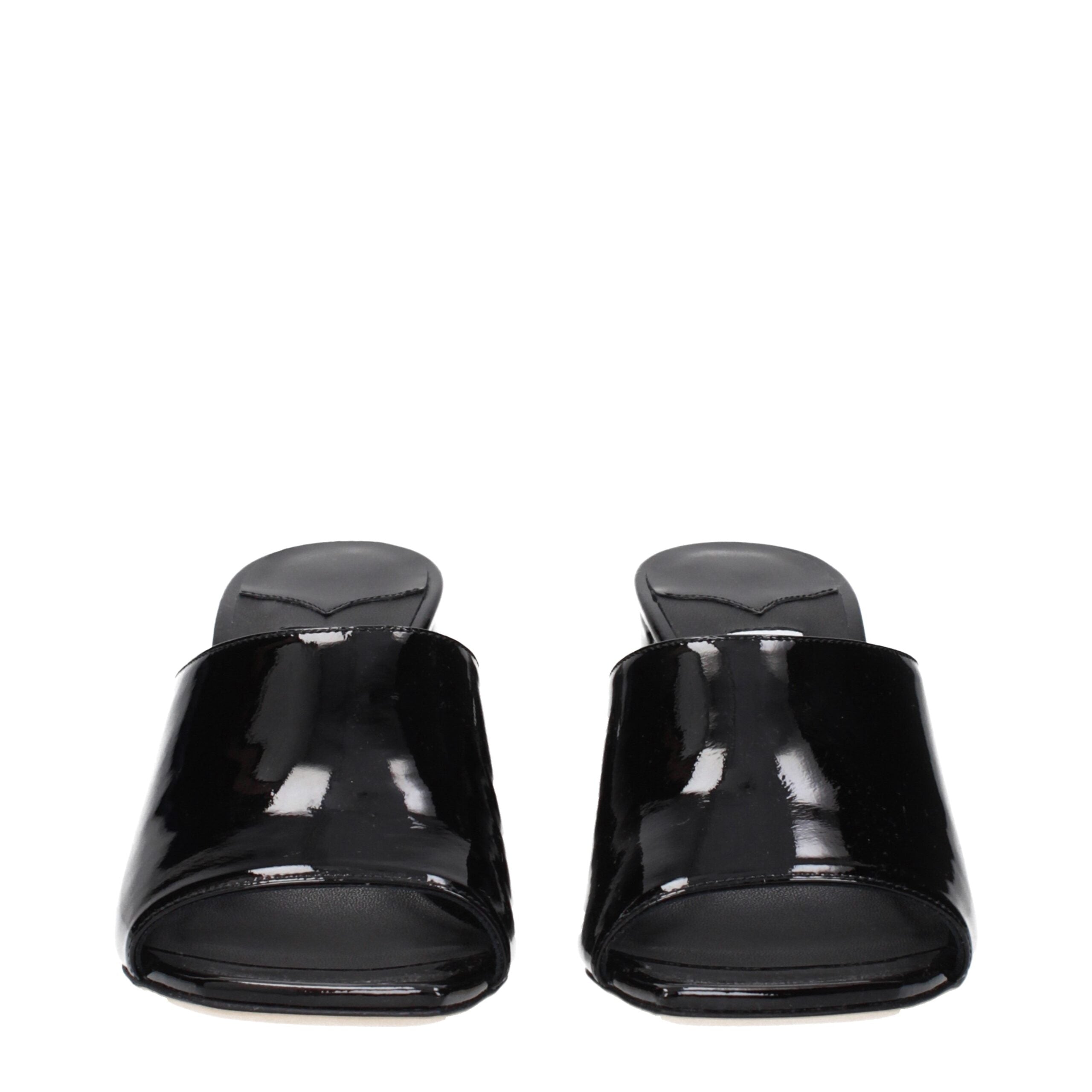 Black Leather Platform Sandals