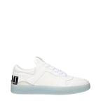 White Leather Low Top Sneakers