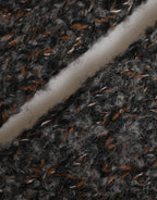 Gray Virgin Wool Knitted Fingerless Men Gloves