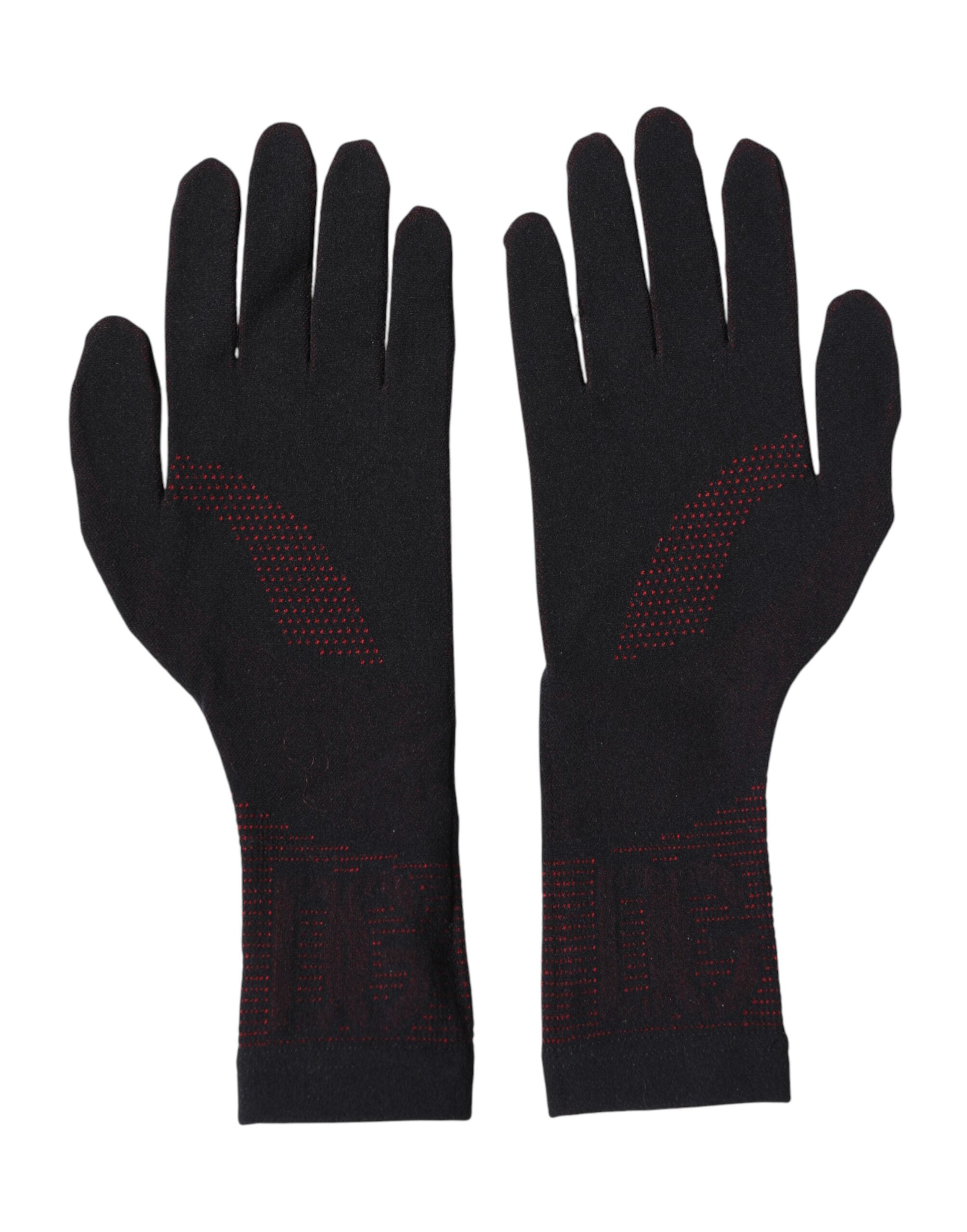 Black DG Logo Cotton Hands Mitten Men Gloves