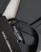 Dark Gray Viscose Elbow Length Mitten Men Gloves