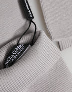 Gray Virgin Wool Knitted Fingerless Men Gloves