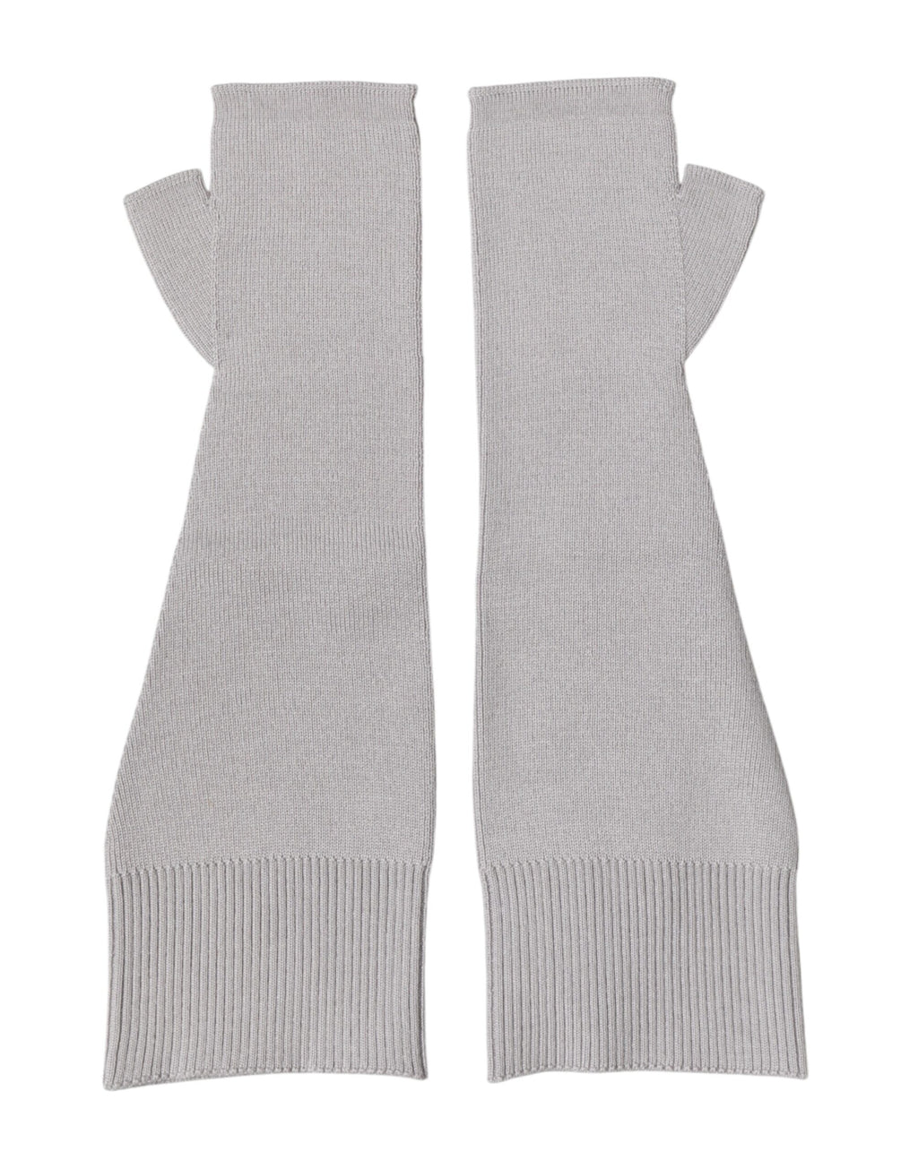 Gray Virgin Wool Knitted Fingerless Men Gloves