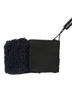 Black Wool Knitted Sweatbands Men Wristband