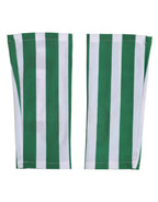 Green White Nylon Fingerless Wrist Length Gloves