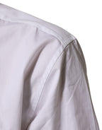 White Cotton Collared Long Sleeve Men Dress Shirt