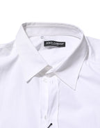 White Cotton Collared Long Sleeve Men Dress Shirt
