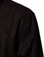 Brown Cotton LongSleeve MARTINI Dress  Shirt