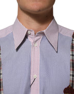 Multicolor Cotton Collared Checkered Shirt