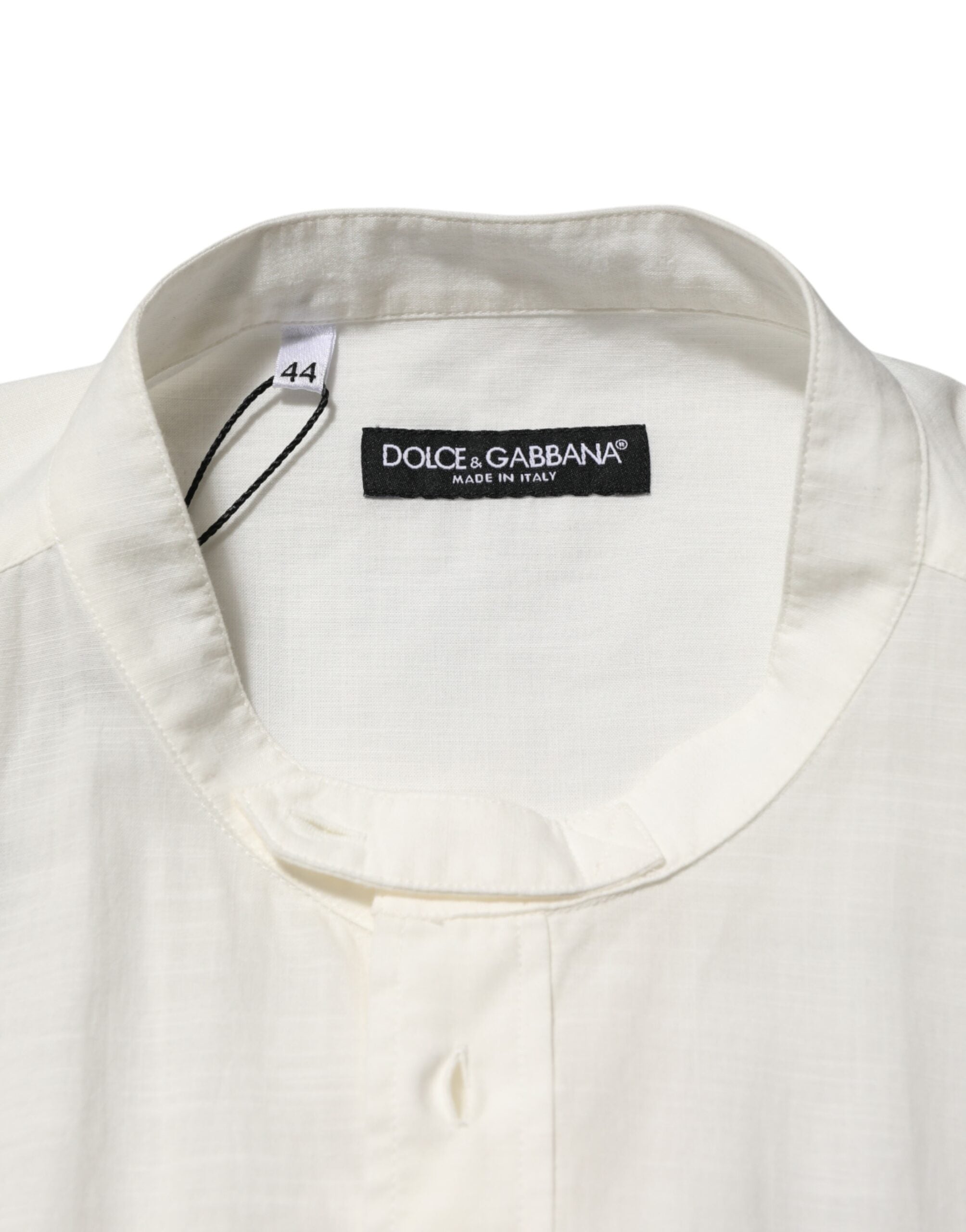White Cotton Floral Print Button Down Shirt