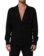Black DG Logo Silk Men Long Sleeves Shirt