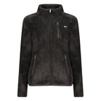 Black Polyester Women Sweatshirt