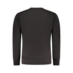Black Cotton Men Sweatshirt