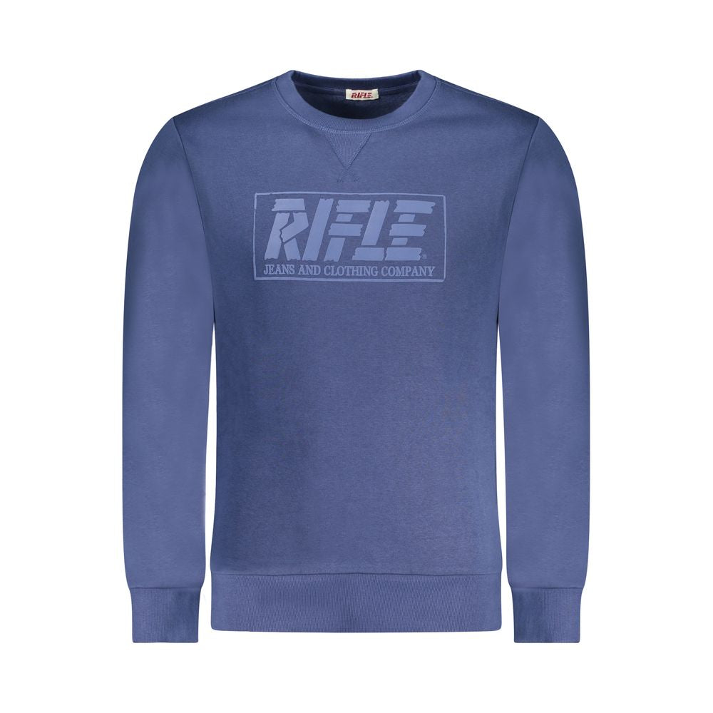 Blue Cotton Men Sweatshirt