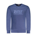 Blue Cotton Men Sweatshirt