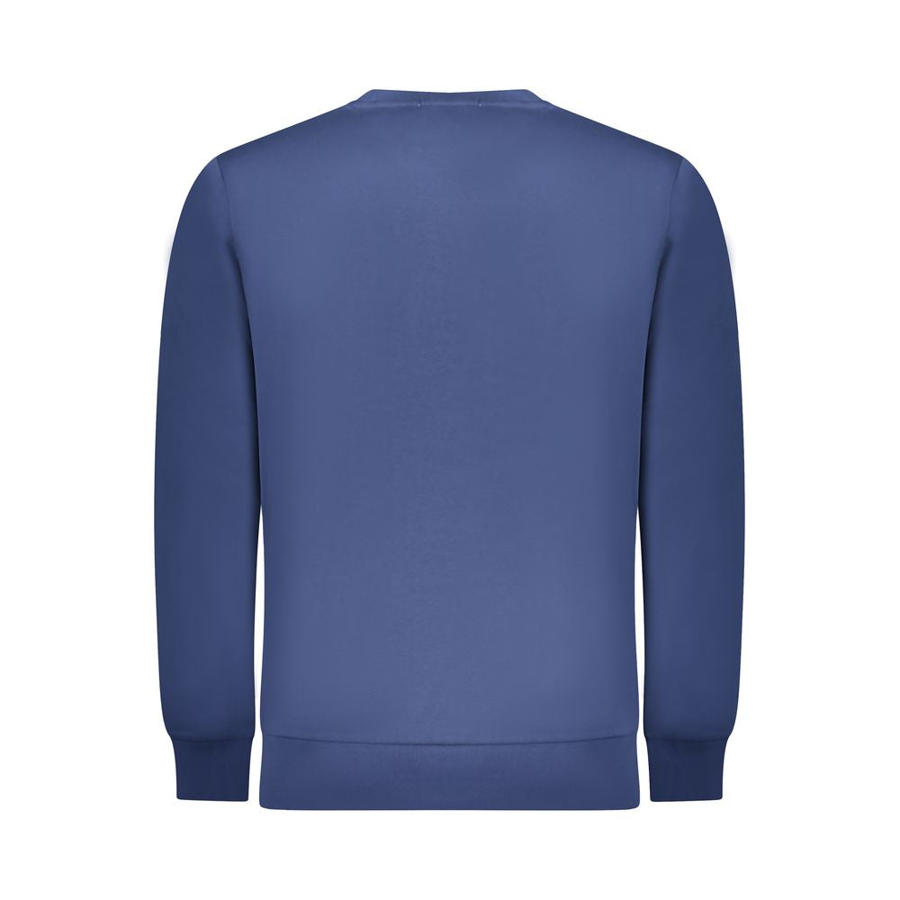 Blue Cotton Men Sweatshirt