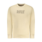 Beige Cotton Men Sweatshirt