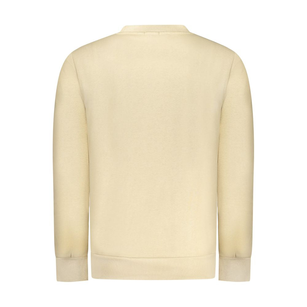 Beige Cotton Men Sweatshirt