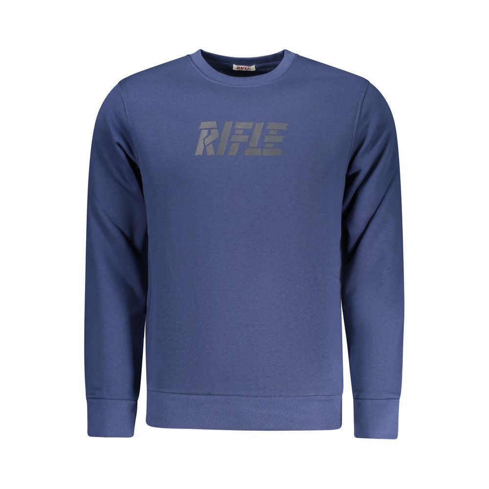 Blue Cotton Men Sweatshirt