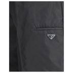 Black Recycled Polyamide Bermuda Shorts