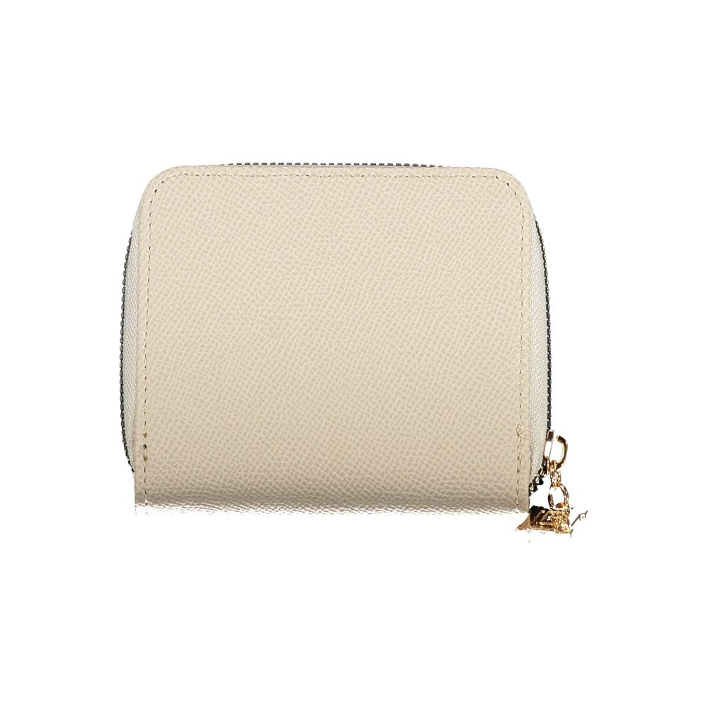 Beige Polyurethane Women Wallet