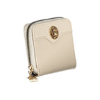 Beige Polyurethane Women Wallet