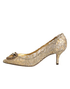 Gold Taormina Lace DEVOTION Pumps Shoes