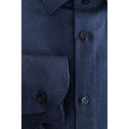 Blue Cotton Men Shirt