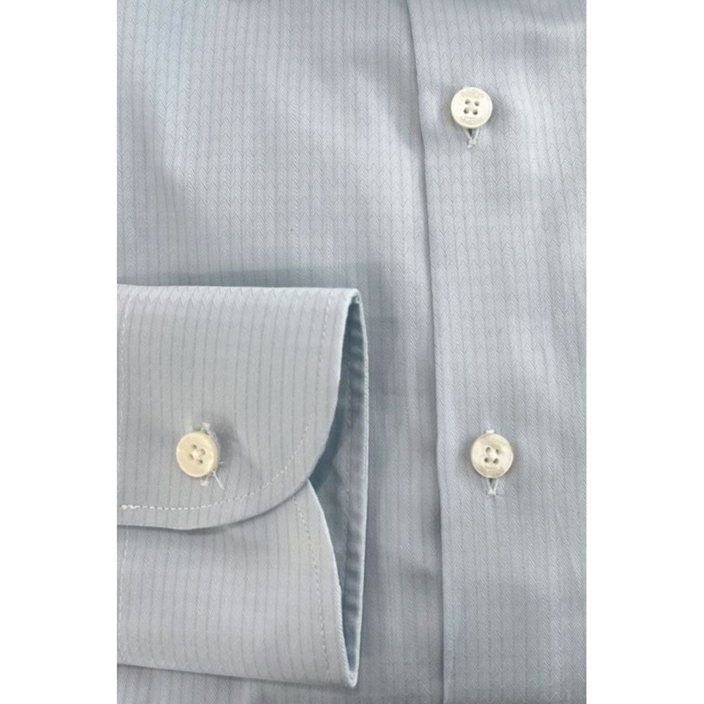 Light Blue Cotton Men Shirt
