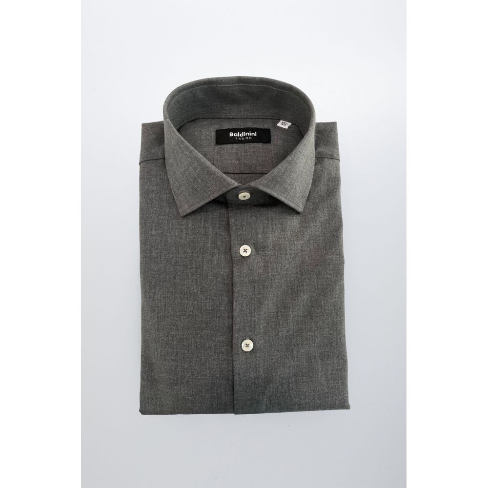 Gray Cotton Men's Shirt