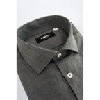 Gray Cotton Men's Shirt