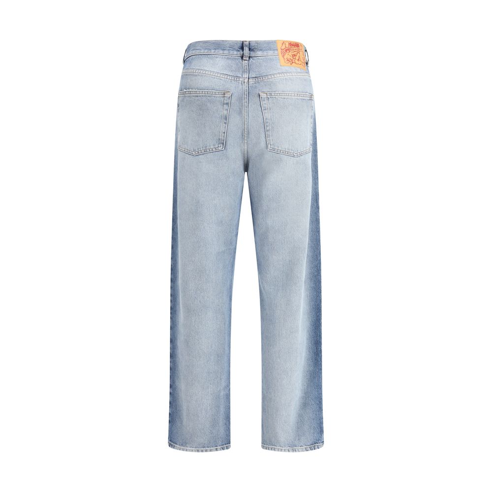 Blue Cotton Relaxed Fit Jeans