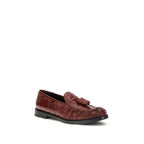 Bordeaux Leather Slip-On Loafers