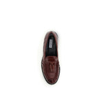 Bordeaux Leather Slip-On Loafers