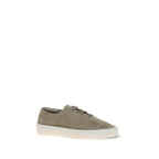 Beige Calf Leather Bos Taurus Low Top Sneakers