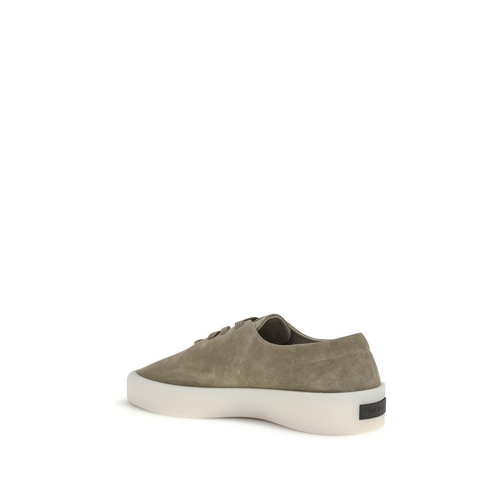 Beige Calf Leather Bos Taurus Low Top Sneakers