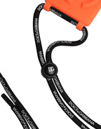 Holder Neon Orange Rubber DG Embossed Adjustable Badge