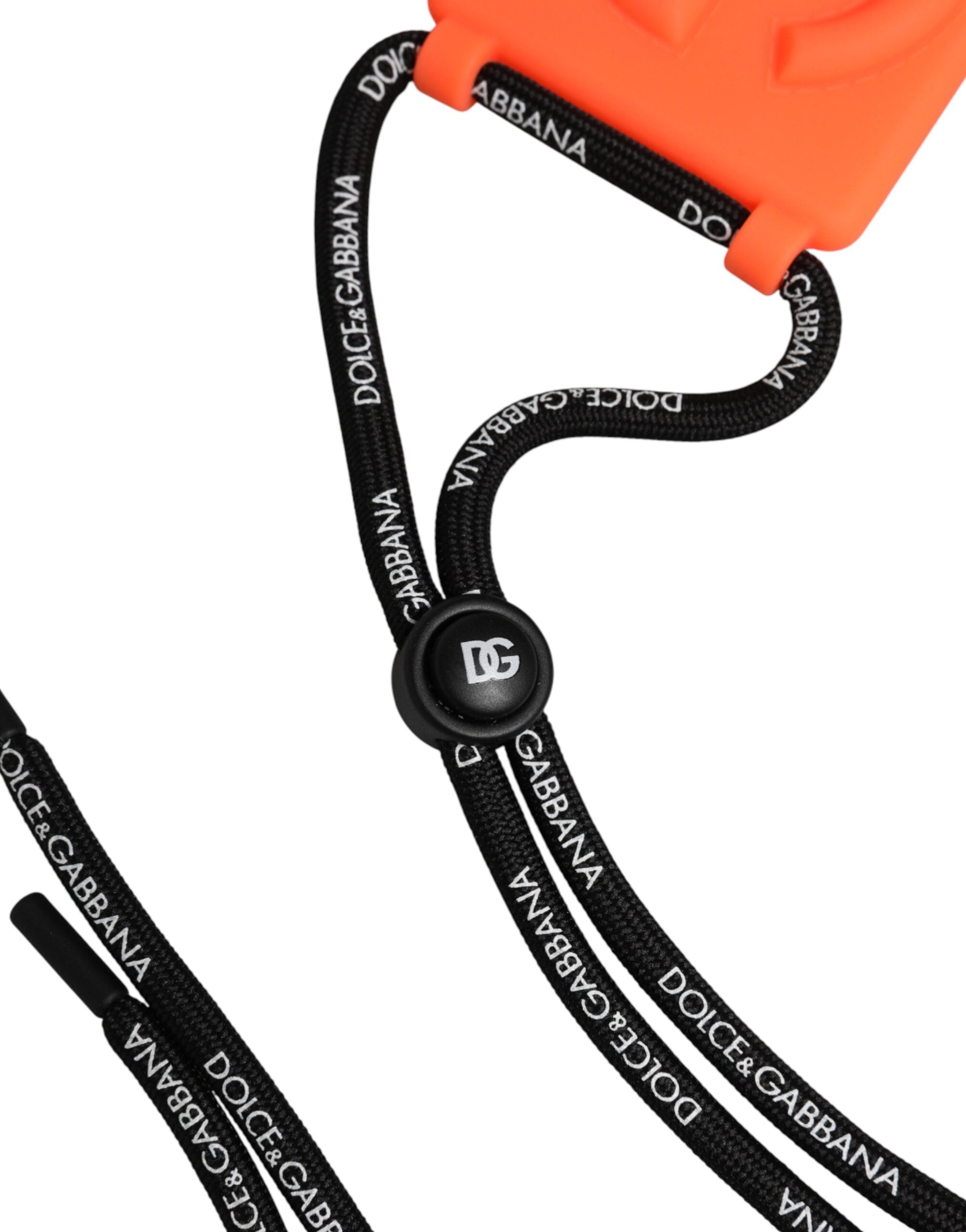 Holder Neon Orange Rubber DG Embossed Adjustable Badge