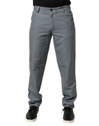 Gray Cotton Regular Fit Men Denim Trouser Jeans