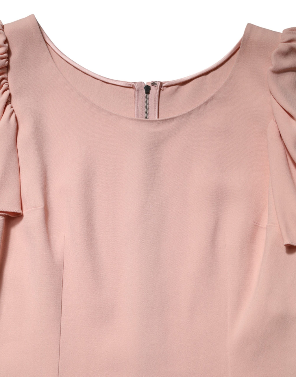 Pink Short Sleeves Round Neck Blouse Top